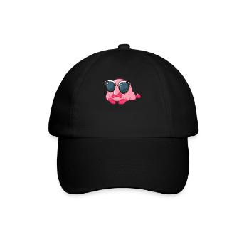 Blobfish with sunglasses - Baseball Cap - black/black - Front