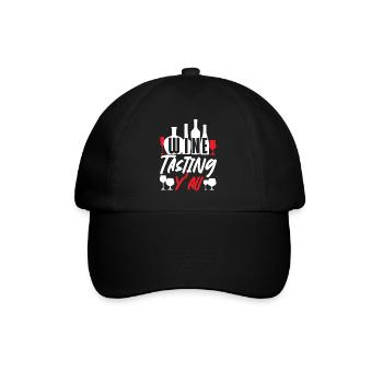 Sommelier Wine Drinking Tasting - Baseballkappe - Schwarz/Schwarz - Vorne