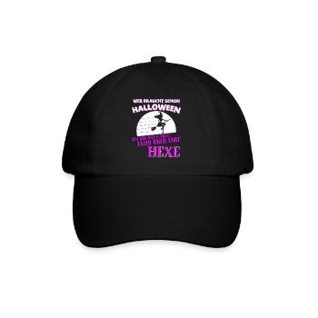 Halloween Hexe Hexerei Magie Zauber Magier Kostüm - Baseballkappe - Schwarz/Schwarz - Vorne
