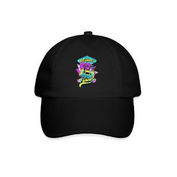 80er Jahre Offizielles 80s - Baseballkappe - Schwarz/Schwarz - Vorne