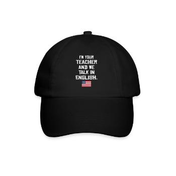 American English teacher - Baseballkappe - Schwarz/Schwarz - Vorne
