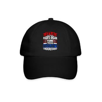 Porto Rico Boricua c’est une chose portoricaine drôle - Casquette classique - noir/noir - Devant