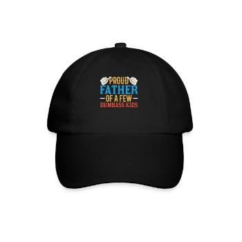 Proud father of a few stupid children Dad - Baseball Cap - black/black - Front