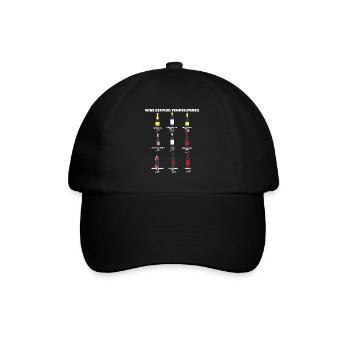 Sommelier Wine Drinking Tasting - Baseballkappe - Schwarz/Schwarz - Vorne