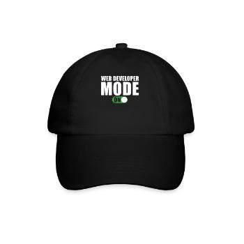 Web Developer Mode On - Baseball Cap - black/black - Front