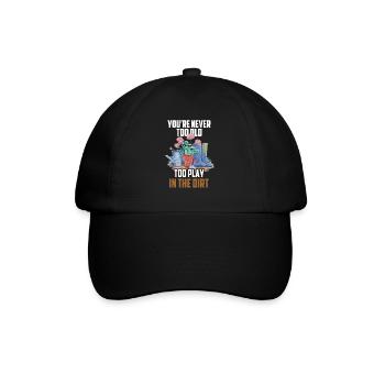 Tu n’es jamais trop vieux pour jouer dans la terre grand-mère - Casquette classique - noir/noir - Devant
