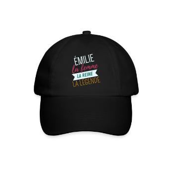 EMILIE, LA FEMME, LA REINE, LA LÉGENDE - Casquette classique - noir/noir - Devant