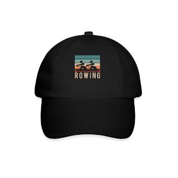 Rowing Rowing Rowing Boat Rowing Rowing Rowing - Baseball Cap - black/black - Front