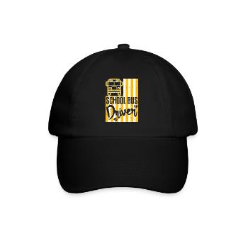 American Flag School Bus Driver Distressed - Baseball Cap - black/black - Front