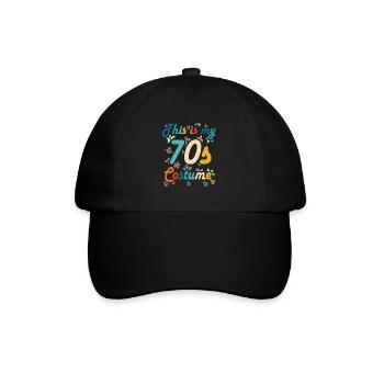 Das ist mein 70er Jahre Kostüm Retro Vintage Hippy - Baseballkappe - Schwarz/Schwarz - Vorne