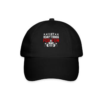 Idée de cadeau de bodybuilder d'haltérophilie haltérophile - Casquette classique - noir/noir - Devant