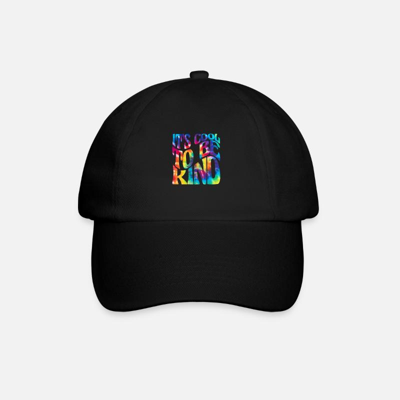 Hippie Peace Flower Power Love Frieden Geschenk - Baseballkappe - Schwarz/Schwarz