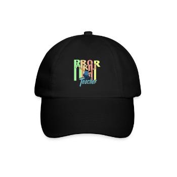 Retro PARKOUR Teacher Awesome Teacher Designs - Baseballkappe - Schwarz/Schwarz - Vorne