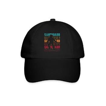 Retro Sandboard Sanboarder Boardsport Sandboarding - Baseball Cap - black/black - Front