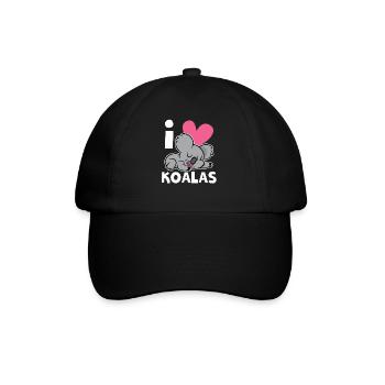 I Love Koalas Koala Animal Koala Bear Sweet - Baseball Cap - black/black - Front
