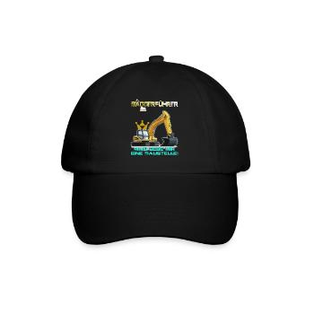 Baggerführer Baggerfahrer für die Baustelle Bagger - Baseballkappe - Schwarz/Schwarz - Vorne
