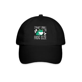 Je ne suis pas petit, je suis de la taille d’une grenouille - Casquette classique - noir/noir - Devant