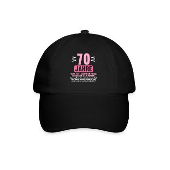 70 Jahre idee mich alt zu nennen 70 Geburtstag - Baseballkappe - Schwarz/Schwarz - Vorne