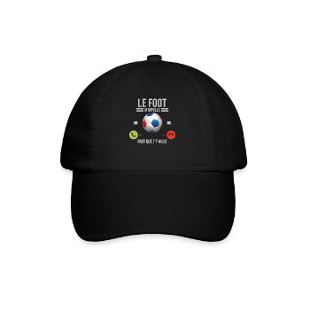 Le Foot M'appelle Faut Que J'y Aille - Casquette classique - noir/noir - Devant