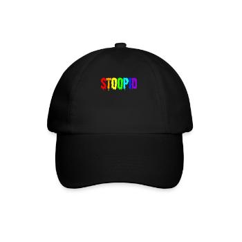 Stoopid Dripy Rainbow Dripin Letter Streetwear - Baseball Cap - black/black - Front
