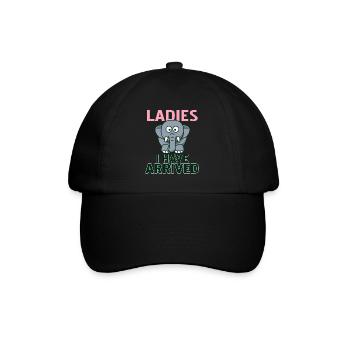 Ladies I Have Arrived Retro Funny Cute Baby - Baseballkappe - Schwarz/Schwarz - Vorne