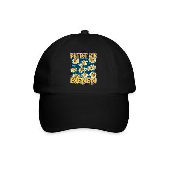 Rettet die Bienen Imker süßes Biene und Bienen - Baseballkappe - Schwarz/Schwarz - Vorne