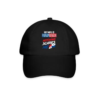 Lustiges Panama Panamaer Panamaerin Geschenk - Baseballkappe - Schwarz/Schwarz - Vorne