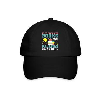 Quand il s’agit de livres et de pyjamas - Casquette classique - noir/noir - Devant