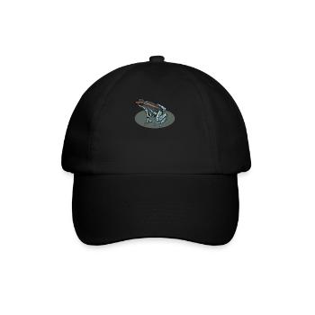 Pfeilgiftfrosch I Kröte Frosch Motiv für Amphibien - Baseballkappe - Schwarz/Schwarz - Vorne