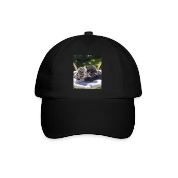 Cats Babies - Baseball Cap - black/black - Front