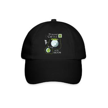 E-car on the moon - Baseball Cap - black/black - Front