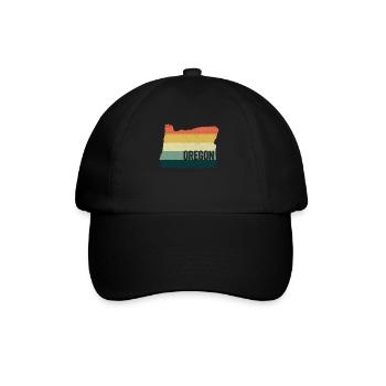 Retro 80s Distressed Vintage Sunset Oregon - Baseball Cap - black/black - Front