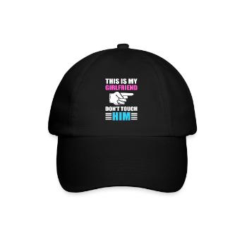 This is My Girlfriend Don't Touch Him LGBT Gay - Baseballkappe - Schwarz/Schwarz - Vorne