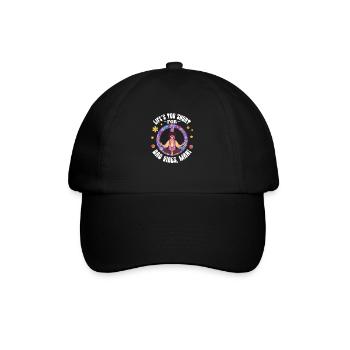 Hippie Peace Flower Power Love Peace Gift - Baseball Cap - black/black - Front
