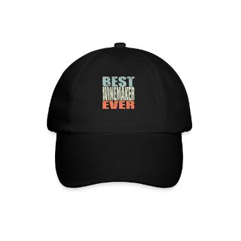 Best Winzer ever Winzer Geschenk - Baseballkappe - Schwarz/Schwarz - Vorne