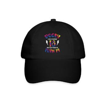 Boom Je viens d’avoir 18 ans mais je ne peux pas - Casquette classique - noir/noir - Devant