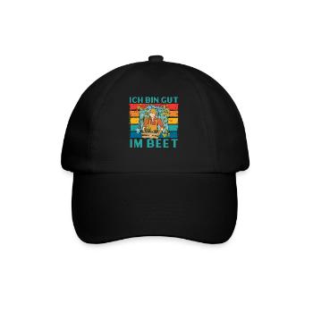 Ich Bin Gut Im Beet - Baseballkappe - Schwarz/Schwarz - Vorne