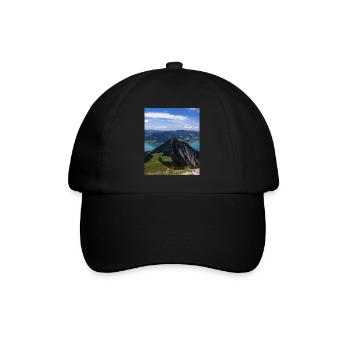 Autriche Suisse Bavière Alpes Montagnes Randonnée - Casquette classique - noir/noir - Devant