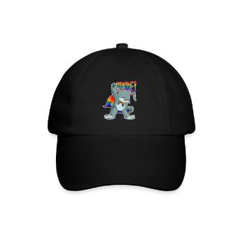 Rabbit I LGBTQ Flag I Rainbow Flag I Gay Pride - Baseballkappe - Schwarz/Schwarz - Vorne