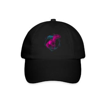 Allosaurus Dinosaurier - Baseballkappe - Schwarz/Schwarz - Vorne