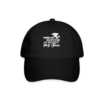 Doktortitel PhD Doktor Doktorarbeit - Baseballkappe - Schwarz/Schwarz - Vorne