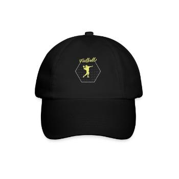 Football - Baseballkappe - Schwarz/Schwarz - Vorne