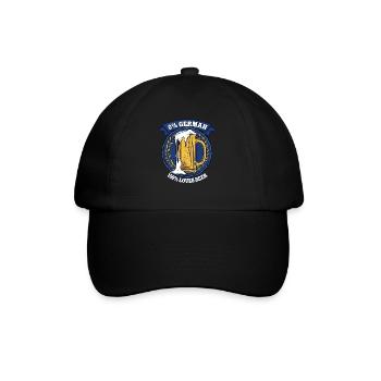 0% German 100% Loves Beer Volksfest - Baseballkappe - Schwarz/Schwarz - Vorne