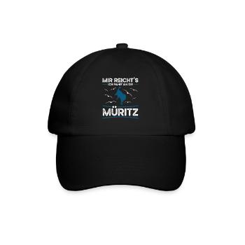 Mir Reichts Ich Fahr An Die Müritz - Baseballkappe - Schwarz/Schwarz - Vorne
