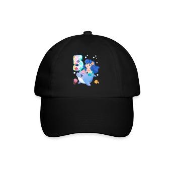 5ème anniversaire | | anniversaire de sirène - Casquette classique - noir/noir - Devant