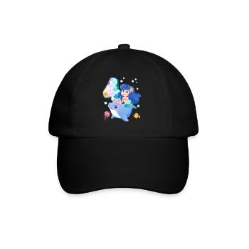 4th birthday | Mermaid Birthday | - Baseball Cap - black/black - Front