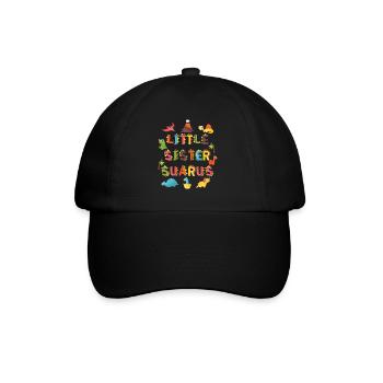 Sœur Saurus | | d’anniversaire de dinosaure - Casquette classique - noir/noir - Devant