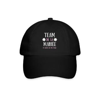 team de la mariée humour mariage femme evjf cadeau - Casquette classique - noir/noir - Devant