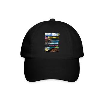 Lanzarote Summer Sun Beach Sea Palms Holiday - Baseball Cap - black/black - Front