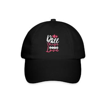 Do everything with dedication - Baseball Cap - black/black - Front